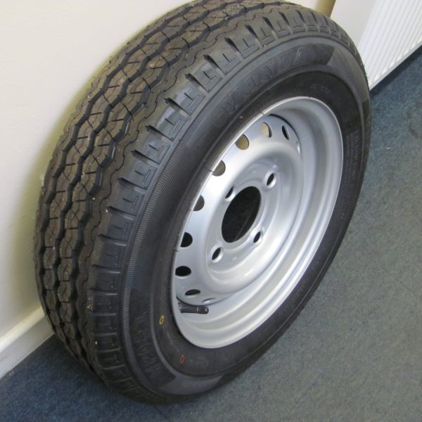 155 R12 4 x 139.7mm wheel and tyre assembly