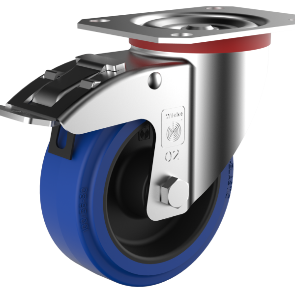 170208N Wicke BN Series Swivel Castor With Plate and Brake L 02/100/36R-FSTF
