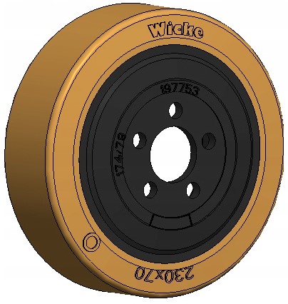 205259 Wicke MHE Drive Wheel PG 230/ 70-174/FL-S AS:5/ 70/45 D:13