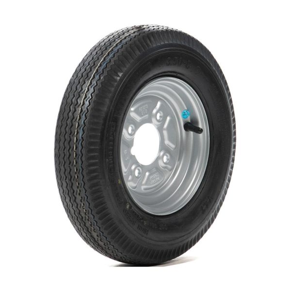 3.50 x 8, 4 stud 4" PCD wheel and tyre assembly